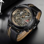 Leather Sport Wrist Watch