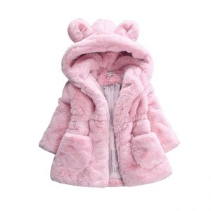 Faux Fur Fleece Coat Pageant Warm Jacket Xmas Snowsuit