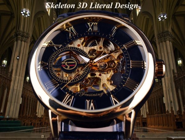 3d Logo Design Skeleton Mechanical Watches