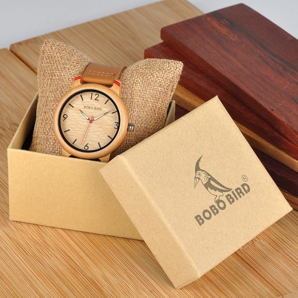 Lovers Bamboo Watches Analog Quartz Wristwatches