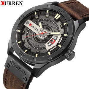 Military Sports Watches Casual Leather Wrist Watch
