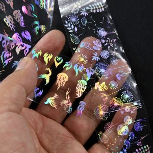 Roll Holographic Nail Foil Flame Nail Art Decals