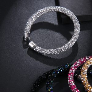 Crystal Cuff Bracelet Open Bangles