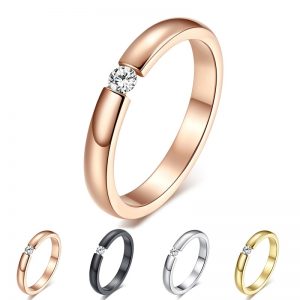 Fashion Engagement Ring Stainless Steel Rings