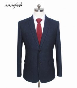 Custom Made Woolen Tweed Suit