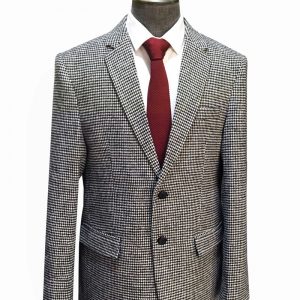Woolen Houndstooth Blazer Casual Suit