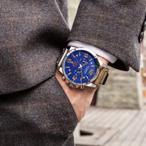 Sport Wristwatch Leather Quartz Watch