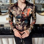 Luxury Print Men's Shirt Floral Shirt