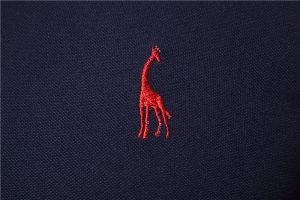 Men Giraffe Embroidery Polo Shirt