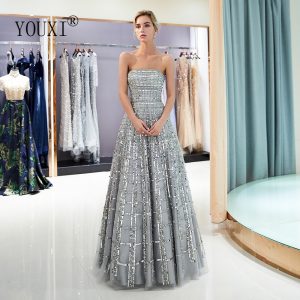 Bling Silver Prom Dresses