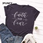 Cotton T Shirt Letter Printed