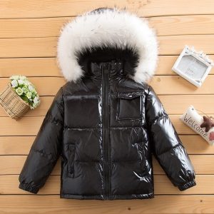 Zipper Fur Children`s Clothing Jacket