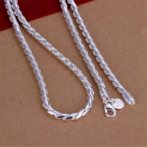 Silver Twist Necklace Chains