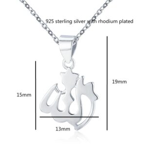 Silver Allah Pendant Necklace