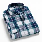 Cotton Flannel Men Checkered Shirts