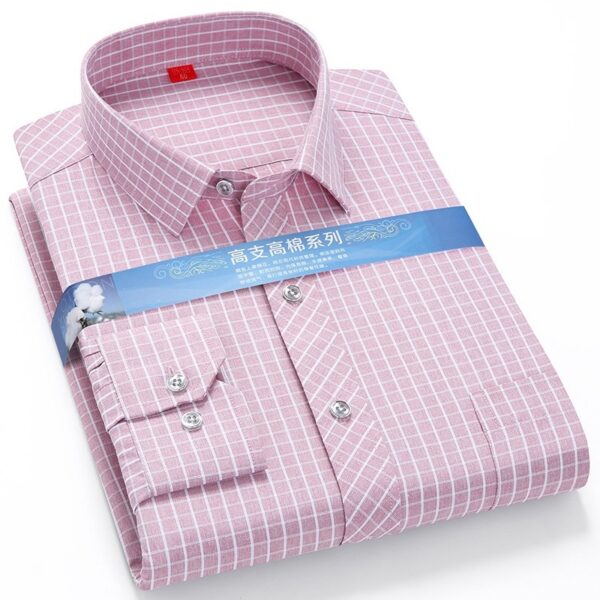 Checkered Men Dress Business Shirt