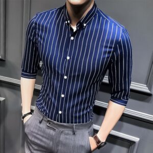 Korean Slim Half Sleeve Shirt