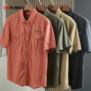 Summer Cotton Army Loose Shirts