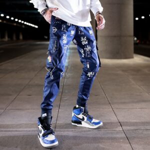 Letter Ribbons Joggers Cargo Pants