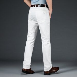 Spring White Jeans Casual Pants
