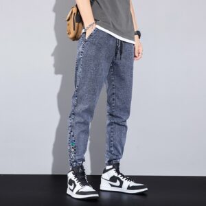 Embroidery Casual Pants Korean Jeans