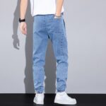 Embroidery Casual Pants Korean Jeans