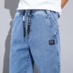 Denim Jogger Pants Cargo Jeans