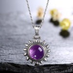 Natural Amethyst Necklace Charming Chain