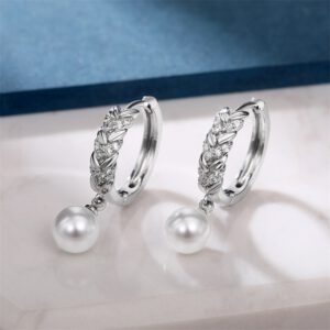 Chic Imitation Pearl Dangle Earrings