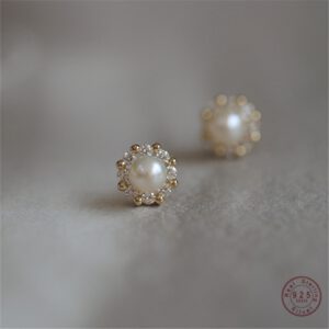 Sterling Silver French Pearl Earrings