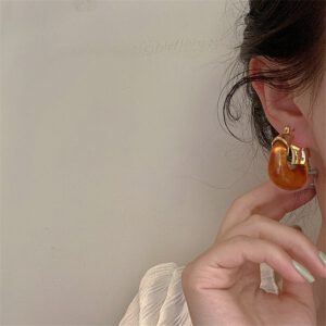Fashion Transparent Resin Personality Earrings