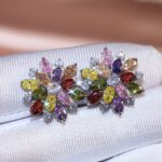 Gorgeous Flower Zircon Stone Earrings