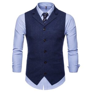 Men Business Vest Casual Waistcoat