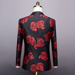 Luxury Floral Rose Embroidery Blazer