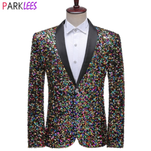 Sequin Bling Glitter Blazer Suit