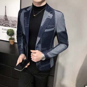 British Plaid Blazer Formal Suit