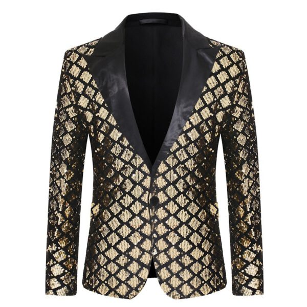 Sequin Glitter Embellished Blazer Jacket