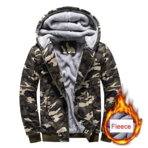 Outdoor Fleece Jacket Hooded Parka