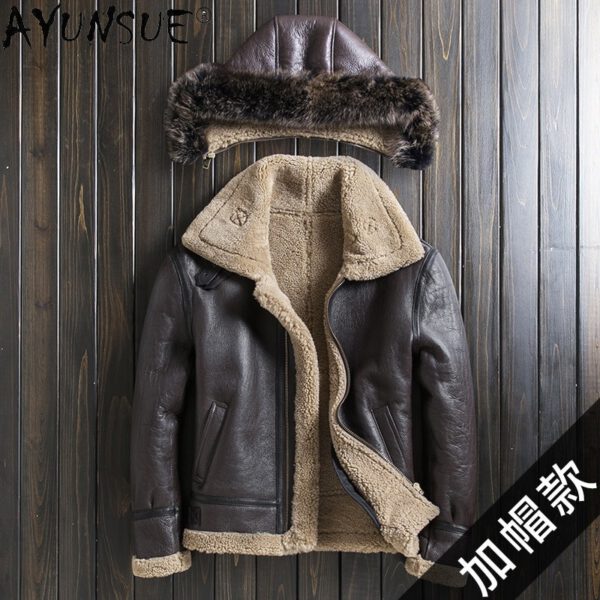 Winter Genuine Sheepskin Leather Jackets