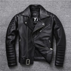 Genuine Leather Jacket Motorcycle Coat