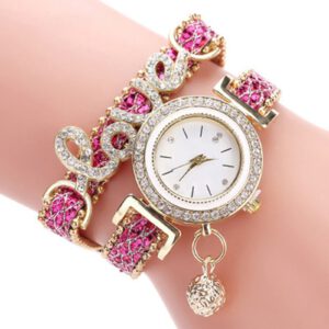 Love Bracelet Watches Rhinestone Quartz Watch