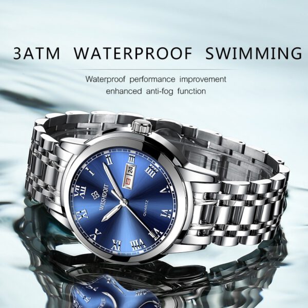 WISHDOIT Couple Watches Waterproof Quartz Watch