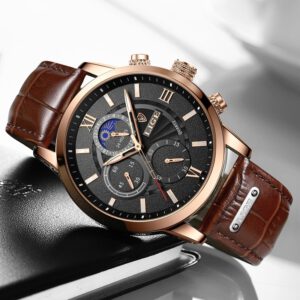 Luxury Wrist Watches Leather Quartz Watch