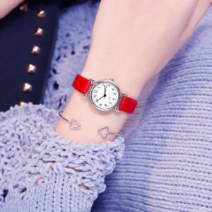 Women Small Watches Vintage Leather Watch