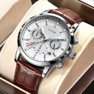 Leather Military Watch Fashion Mens Watches