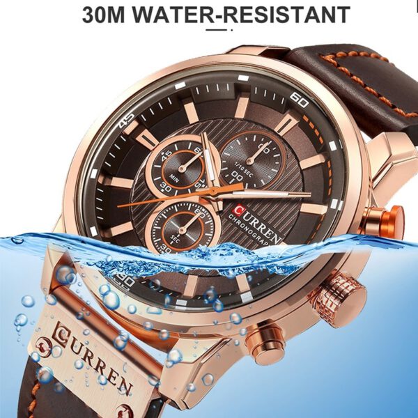 Leather Sport Watches Military Quartz Wristwatch