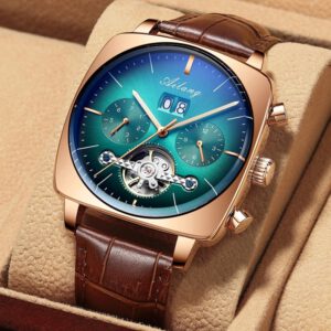 Square Mechanical Watch Hollow Waterproof Watches