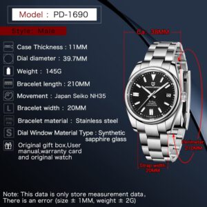 Men's Mechanical Watches Automatic Sapphire Watch