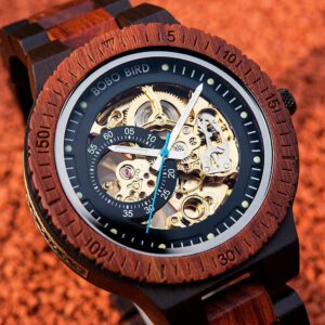 Wooden Automatic Watch Men Mechanical Wristwatch