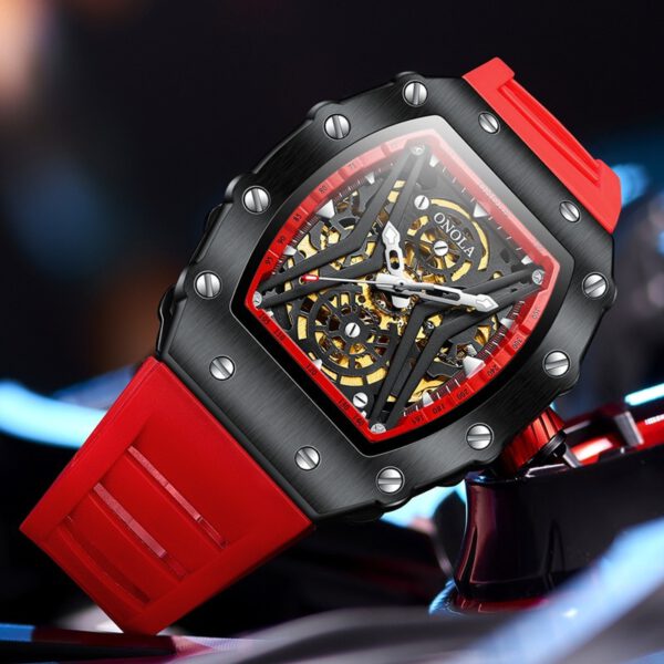 Fashion Automatic Watch Square Hollow Watch